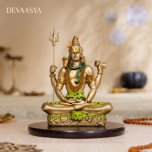 Lord Shiva Dhyan Mudra Idol – 6 Inch | Spiritual Statue for Meditation & Positivity