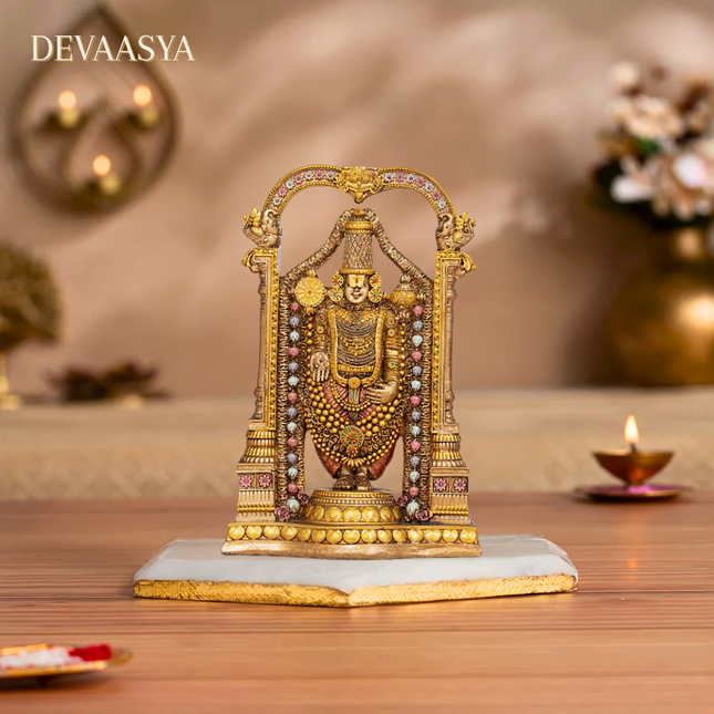 Antique Finish Lord Balaji (Srinivasa Mangapuram) Idol – 8 Inch