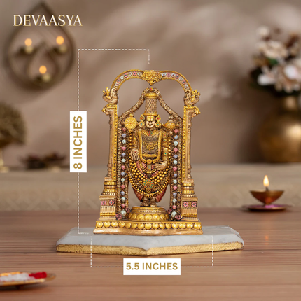 Antique Finish Lord Balaji (Srinivasa Mangapuram) Idol – 8 Inch