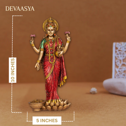 Rustic Ganesha Murti (10 Inch) with Rustic Laxmi Murti (10 Inch) – Antique Finish Divine Vastu Combo