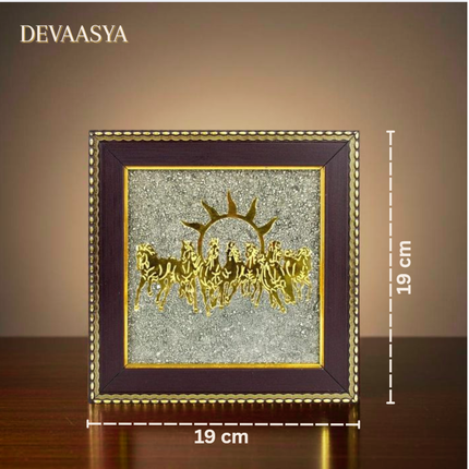 💰🐎 “Vyapaar Vridhi & 7 Horses on Raw Pyrite Frame” Combo – Ultimate Prosperity & Business Growth Set