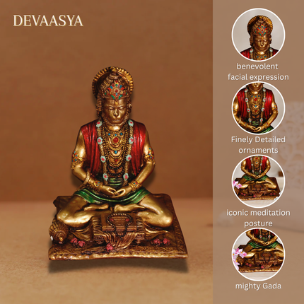 Antique Finish Ganesh, Lakshmi & Hanuman Ji Idol Combo (4 Inch) – Vastu Trio for Prosperity, Wisdom & Protection