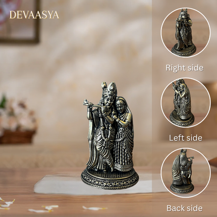 Handmade Brass Radha Krishna Murti – 3 Inch | Divine Idol for Pooja & Home Decor