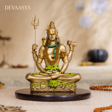 Lord Shiva Dhyan Mudra Idol – 6 Inch | Spiritual Statue for Meditation & Positivity