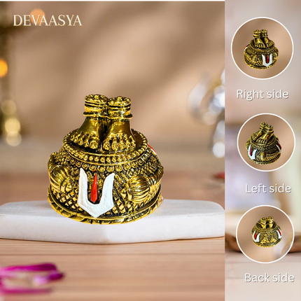 Gold Plated Hanuman Ji Charan Paduka  | Auspicious Symbol of Strength & Protection