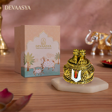 Gold Plated Hanuman Ji Charan Paduka  | Auspicious Symbol of Strength & Protection