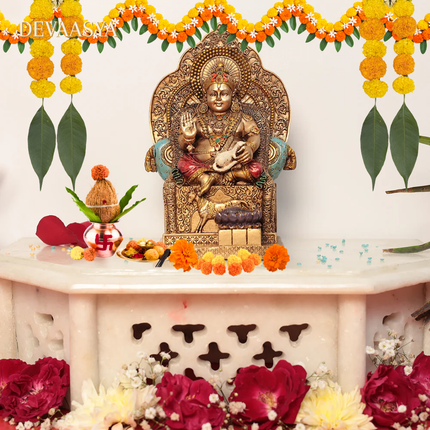 Lord Kuber Ji Idol – 8 Inch | Handcrafted for Wealth & Home Decor