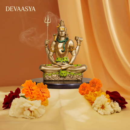 Lord Shiva Dhyan Mudra Idol – 6 Inch | Spiritual Statue for Meditation & Positivity