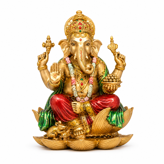 Antique Finish Lord Ganesha Idol – 4 Inch | Handcrafted for Pooja & Home Decor